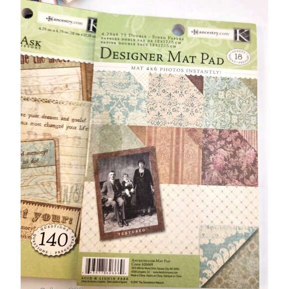 Marcella Memory Pockets & Ancestry Cardstock Stickers Kit For Scrapbooking - Picture 6 of 16